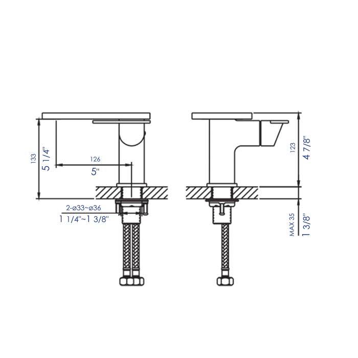 Brushed Nickel Single-Lever Bathroom Faucet W336655